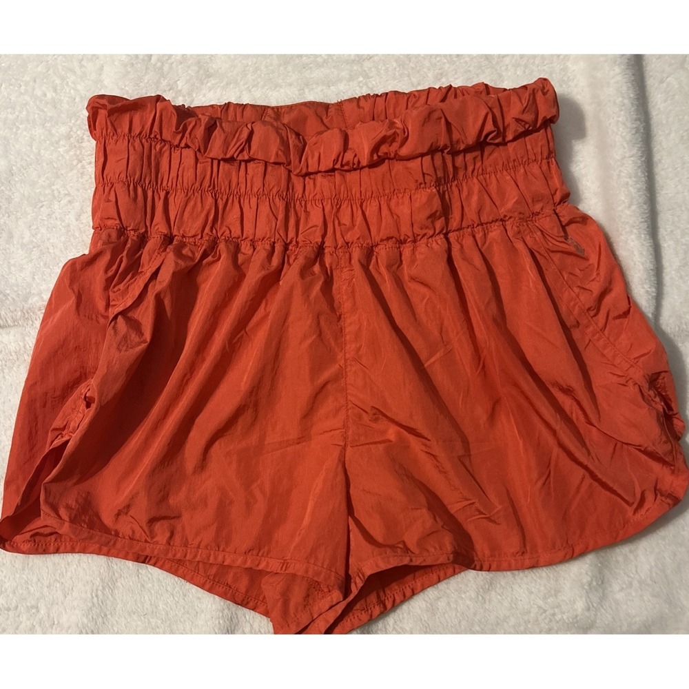 Free People Movement Size M The Way Home Athletic Shorts Orange Lined